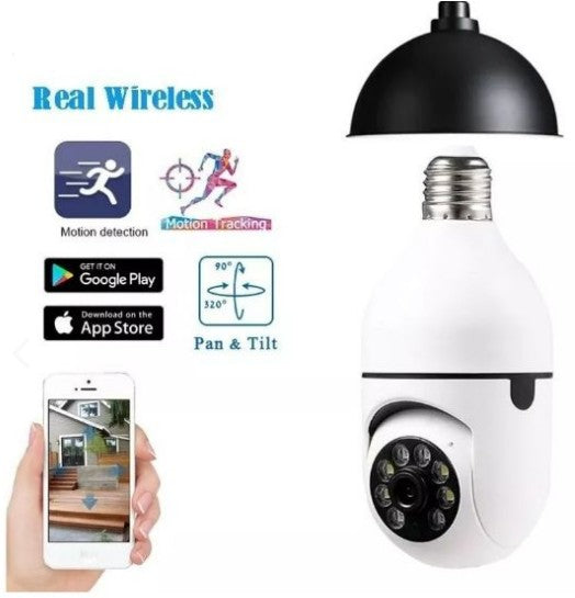 Cámara De Seguridad Tipo Foco Hd Panoramica